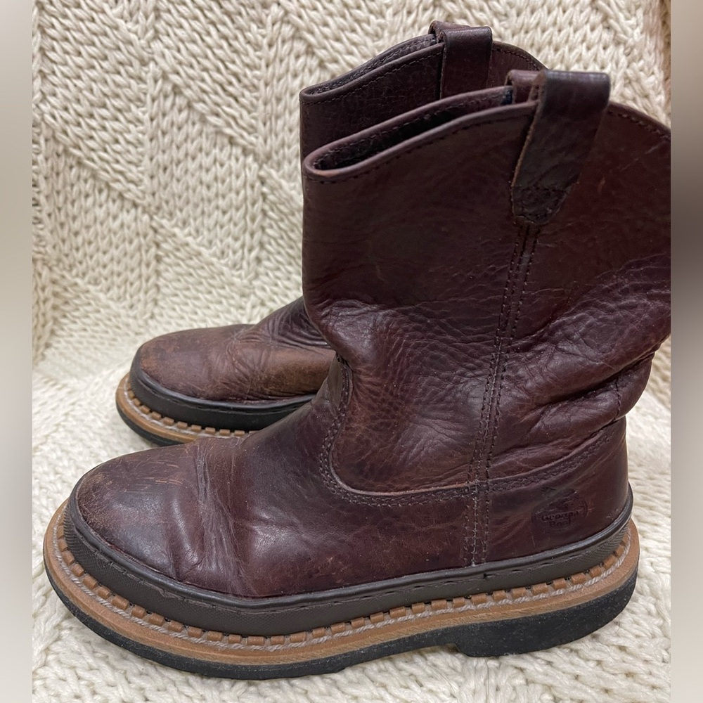 Georgia Boot Kids Dark Brown Leather Boots
